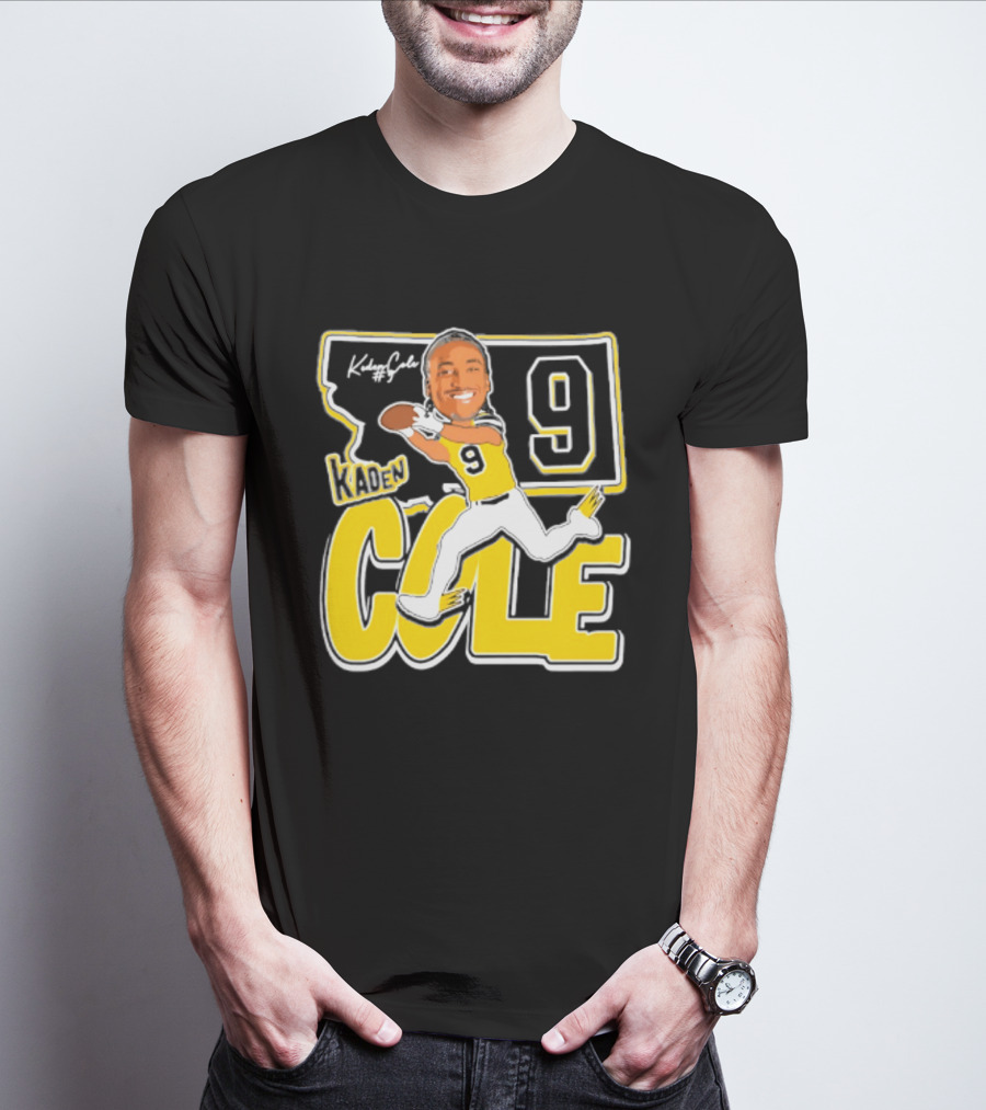 Kaden Cole Montana State Bobcats Player 2026 Caricature Number 9 T-Shirt