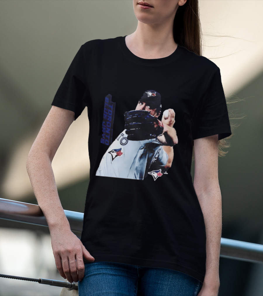 Trey Yesavage Toronto Blue Jays MLB Player Pitching Action T-Shirt