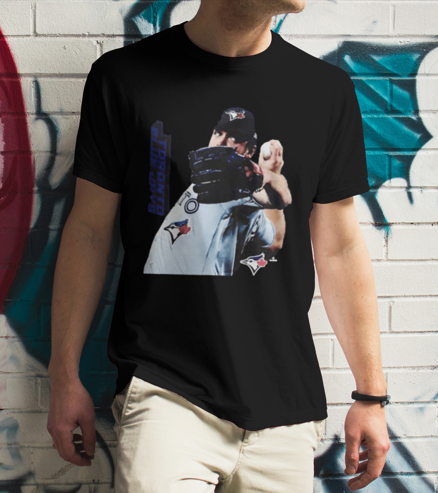 Trey Yesavage Toronto Blue Jays MLB Player Pitching Action T-Shirt