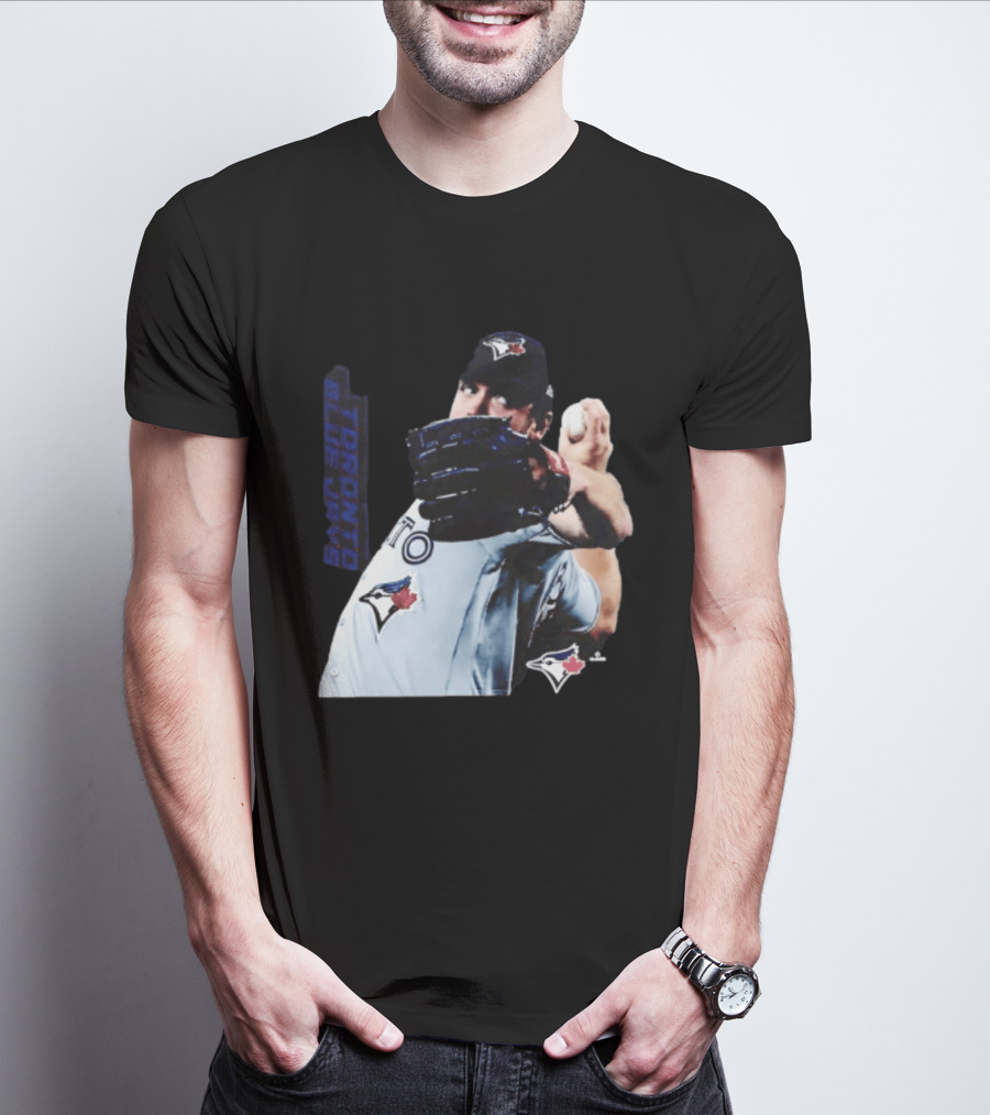 Trey Yesavage Toronto Blue Jays MLB Player Pitching Action T-Shirt