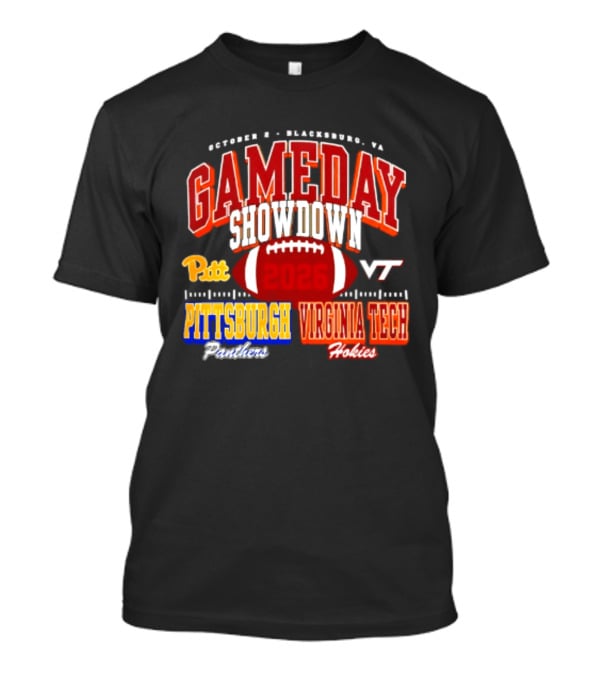 Pittsburgh Panthers Vs Virginia Tech Hokies Gameday Showdown October 3 Blacksburg 2026 T-Shirt