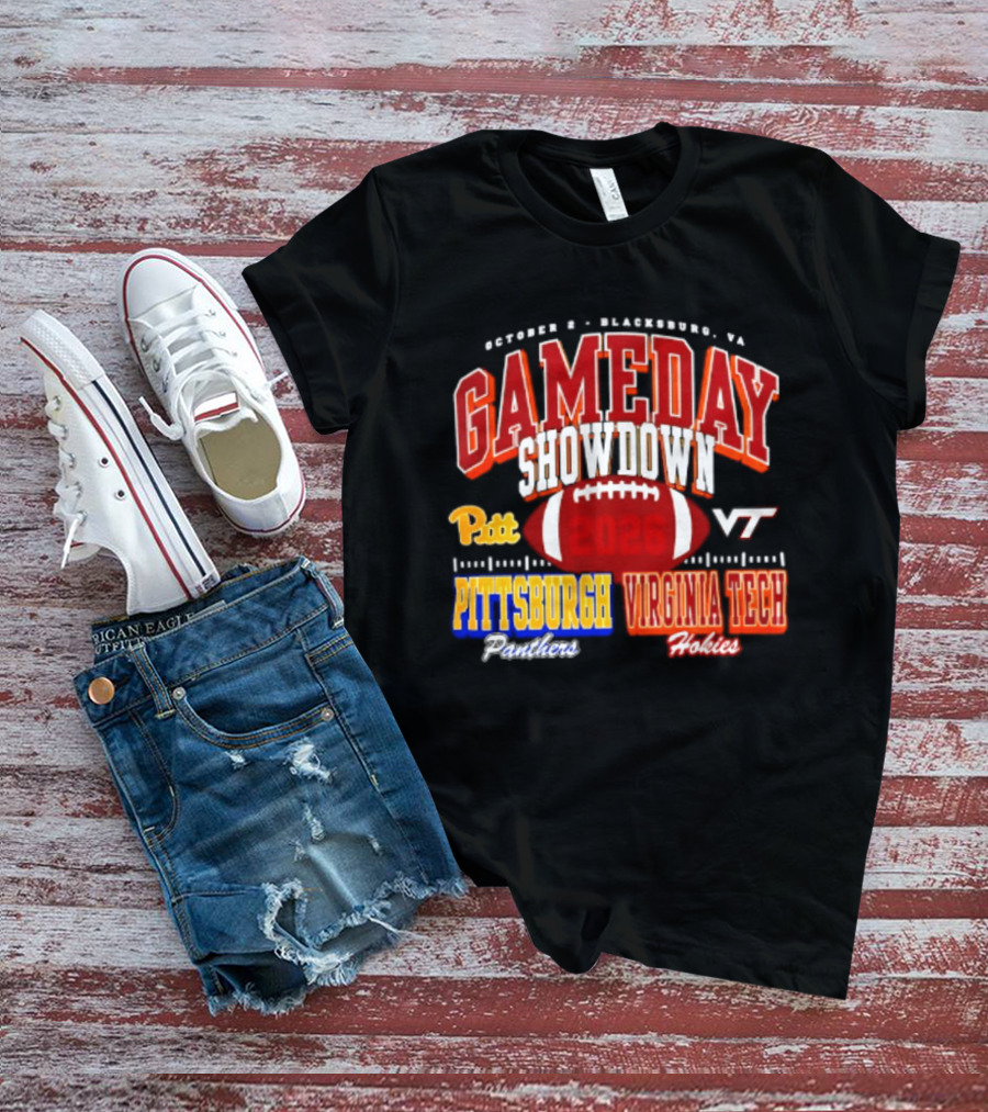 Pittsburgh Panthers Vs Virginia Tech Hokies Gameday Showdown October 3 Blacksburg 2026 T-Shirt