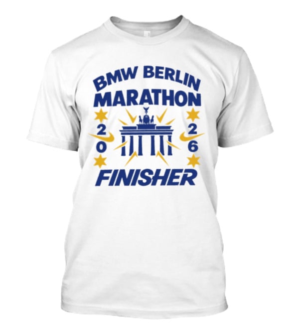 BMW Berlin Marathon 2026 Finisher Brandenburg Gate Stars T-Shirt