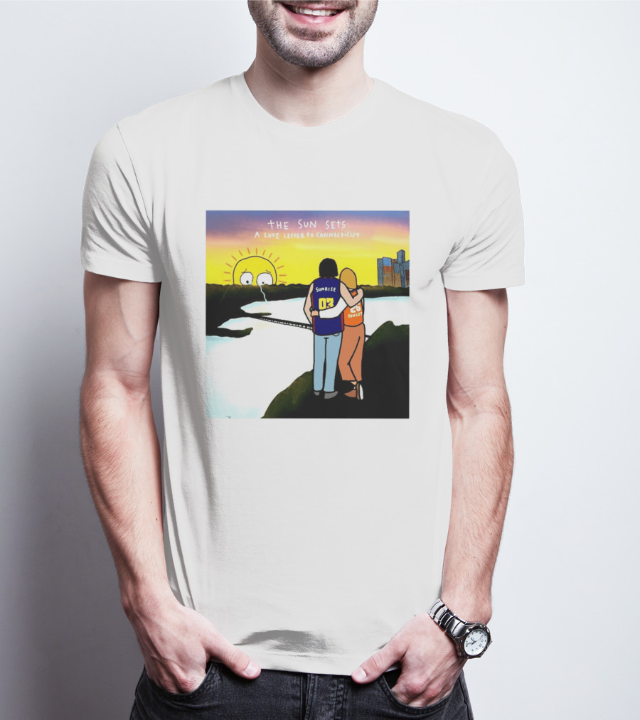The Sun Sets A Love Letter To Connecticut Basketball Couple Sunrise Sunset T-Shirt