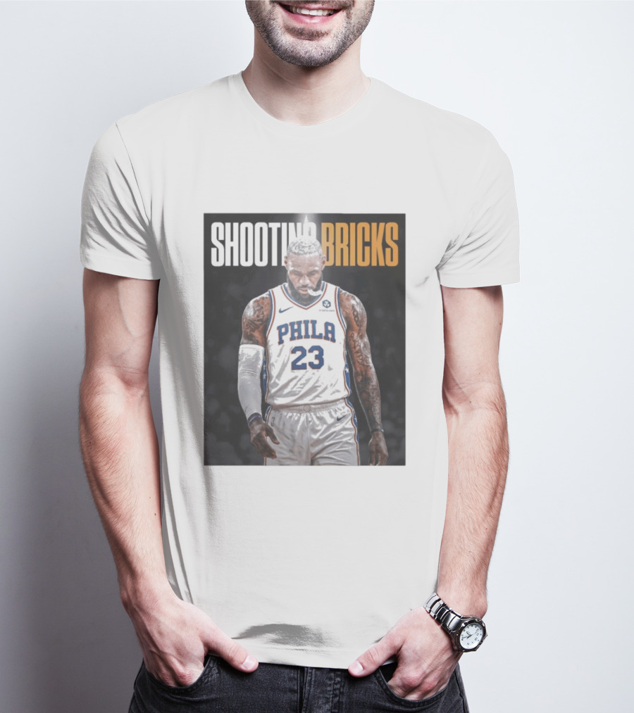Shooting Bricks LeBron 23 Philly Basketball Meme T-Shirt