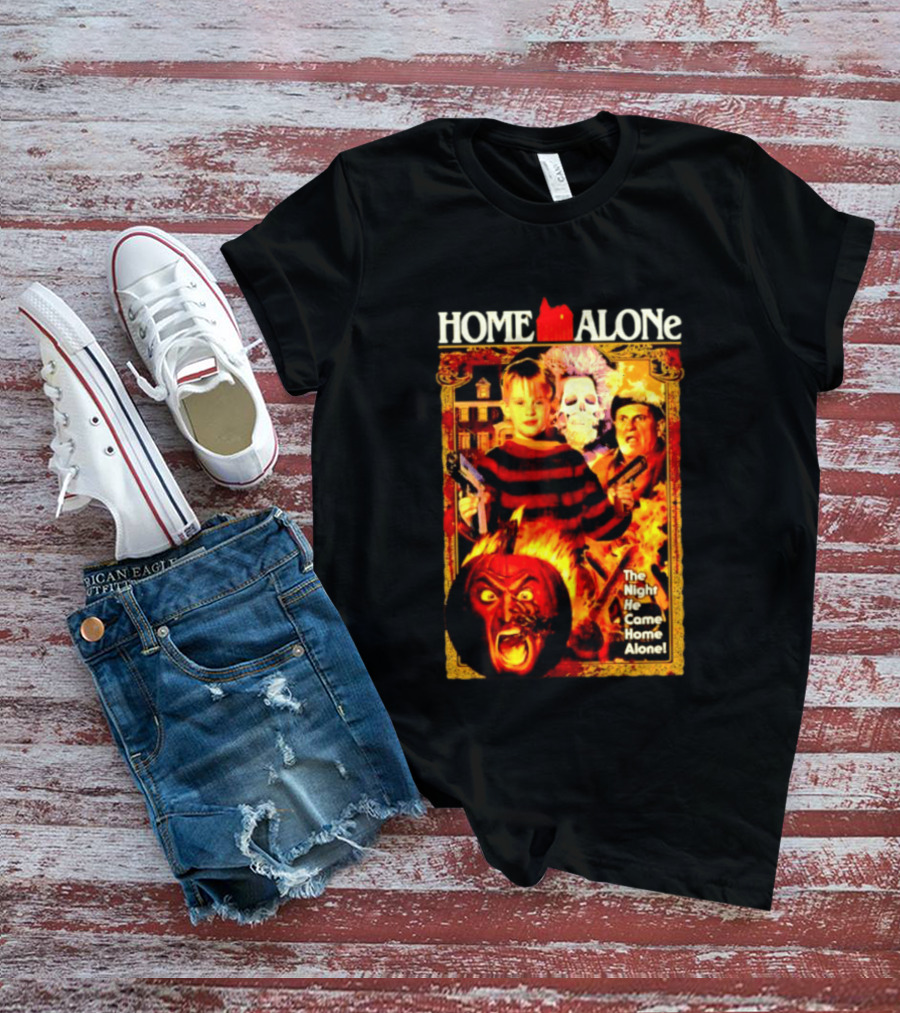 Home Alone The Night He Came Home 80s Movie Mashup T-Shirt