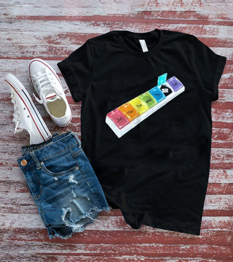 It's About Consistency Friday I Hate You Weekly Pill Organizer T-Shirt