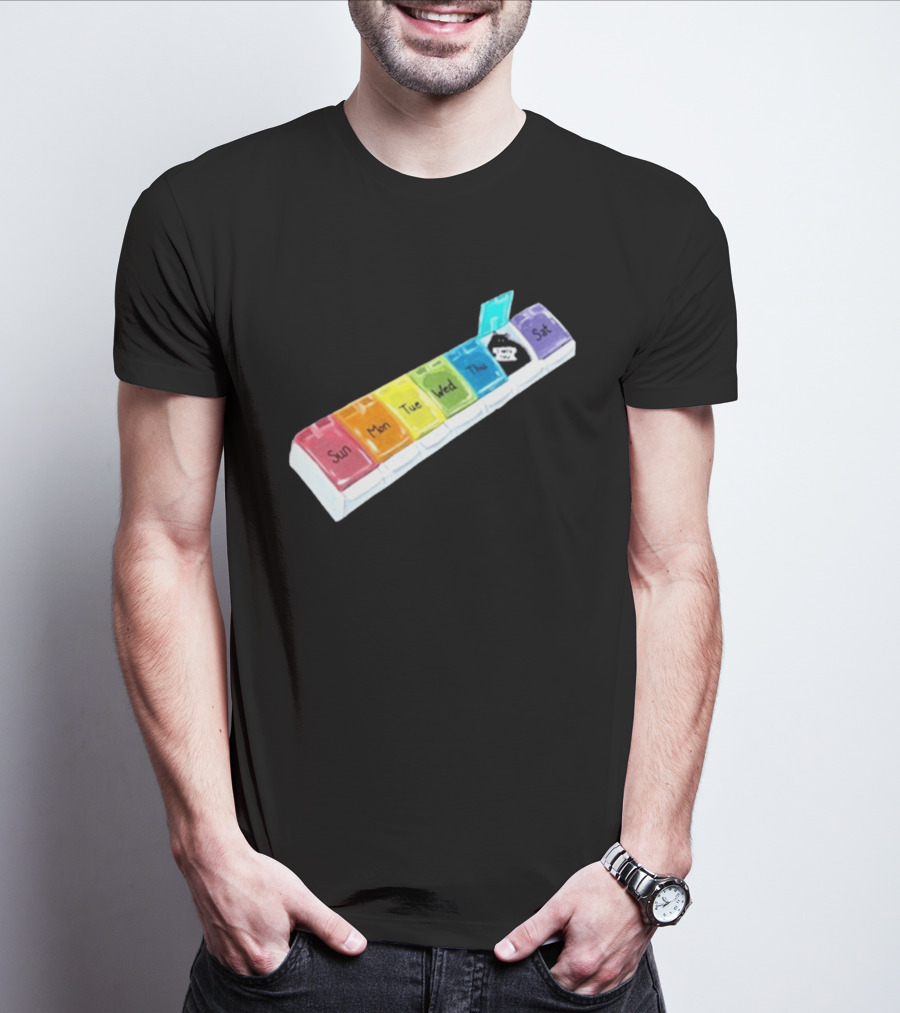 It's About Consistency Friday I Hate You Weekly Pill Organizer T-Shirt