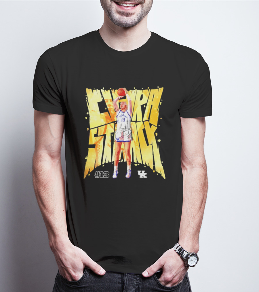 Clara Strack #13 Kentucky Wildcats NCAA Women's Basketball Player Caricature T-Shirt