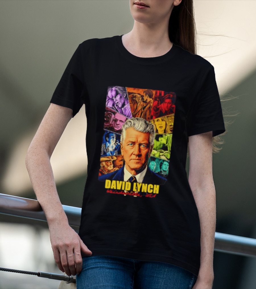 David Lynch Weirdsville USA Iconic Characters Collage T-Shirt