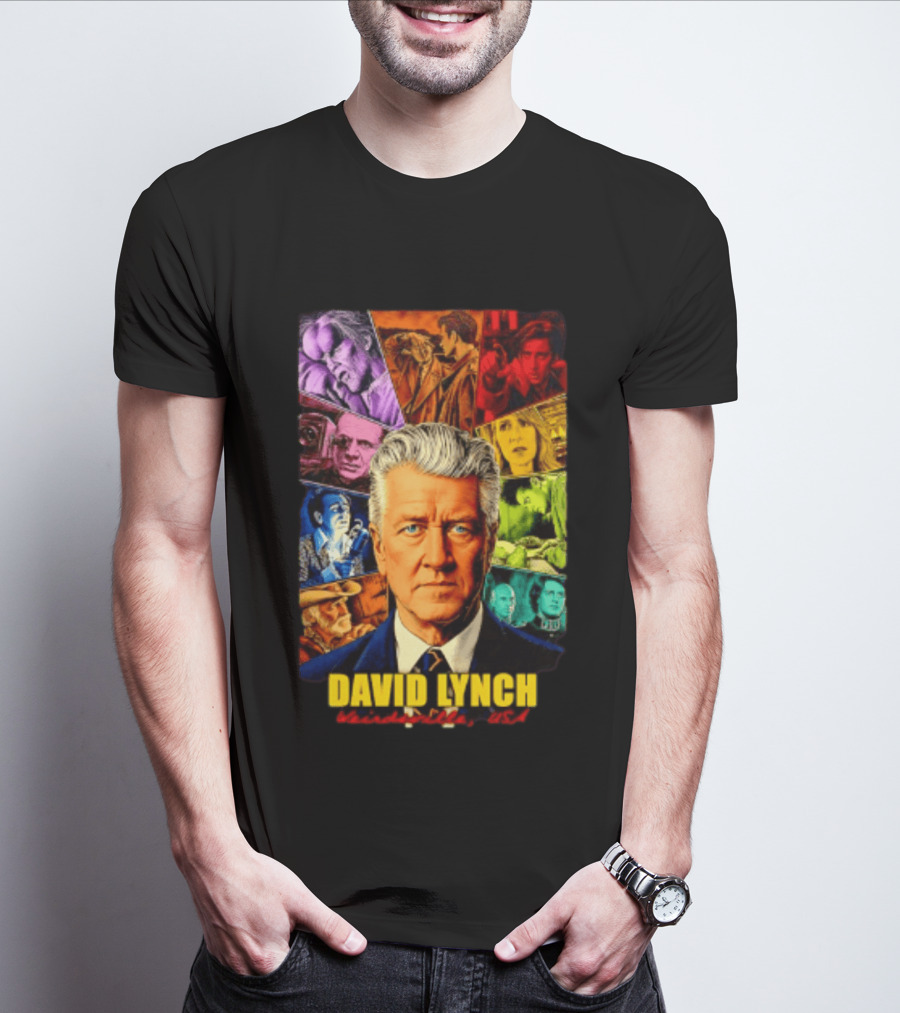 David Lynch Weirdsville USA Iconic Characters Collage T-Shirt