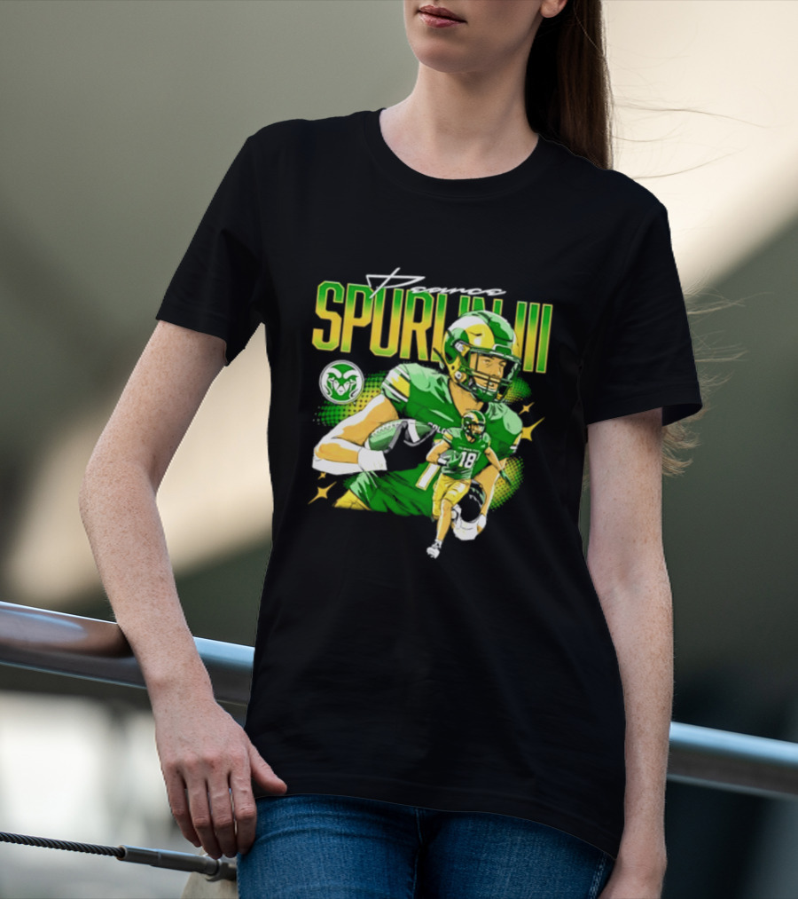 Pearce Spurlin III 18 Colorado State Rams Football NCAA T-Shirt