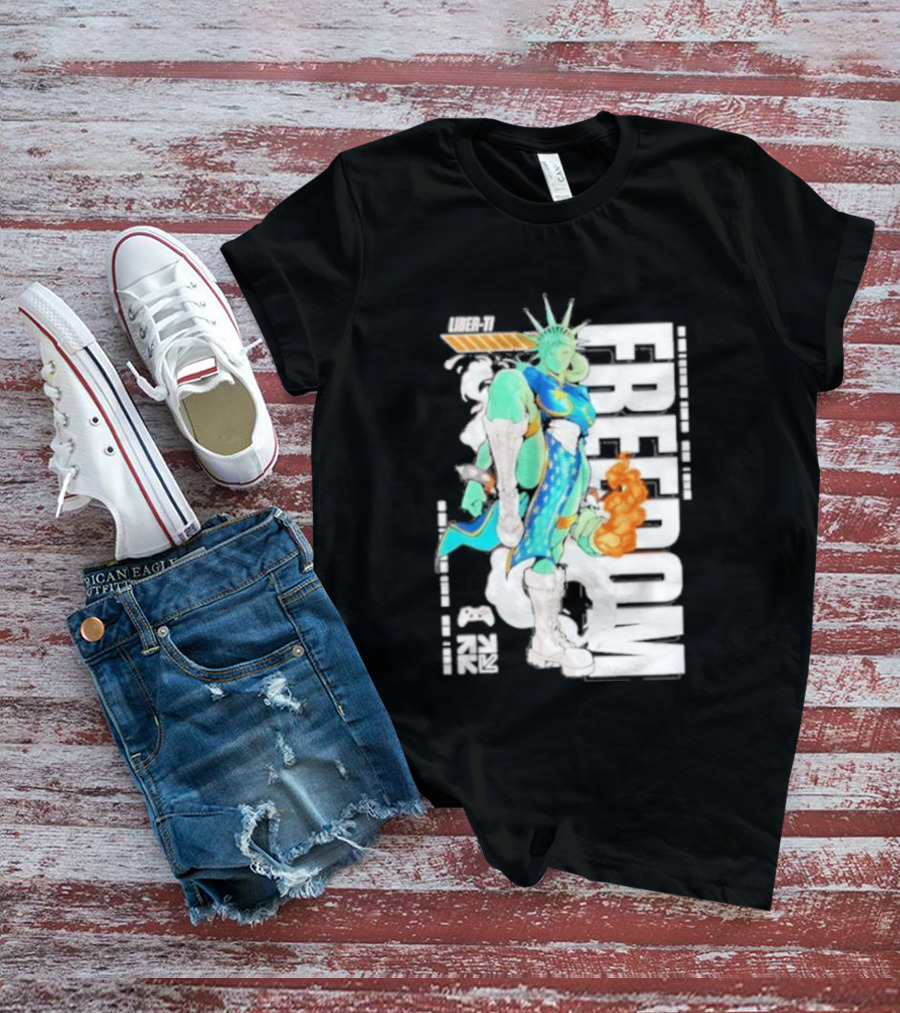 Freedom Fighter Liberty Statue Game Character Hero T-Shirt