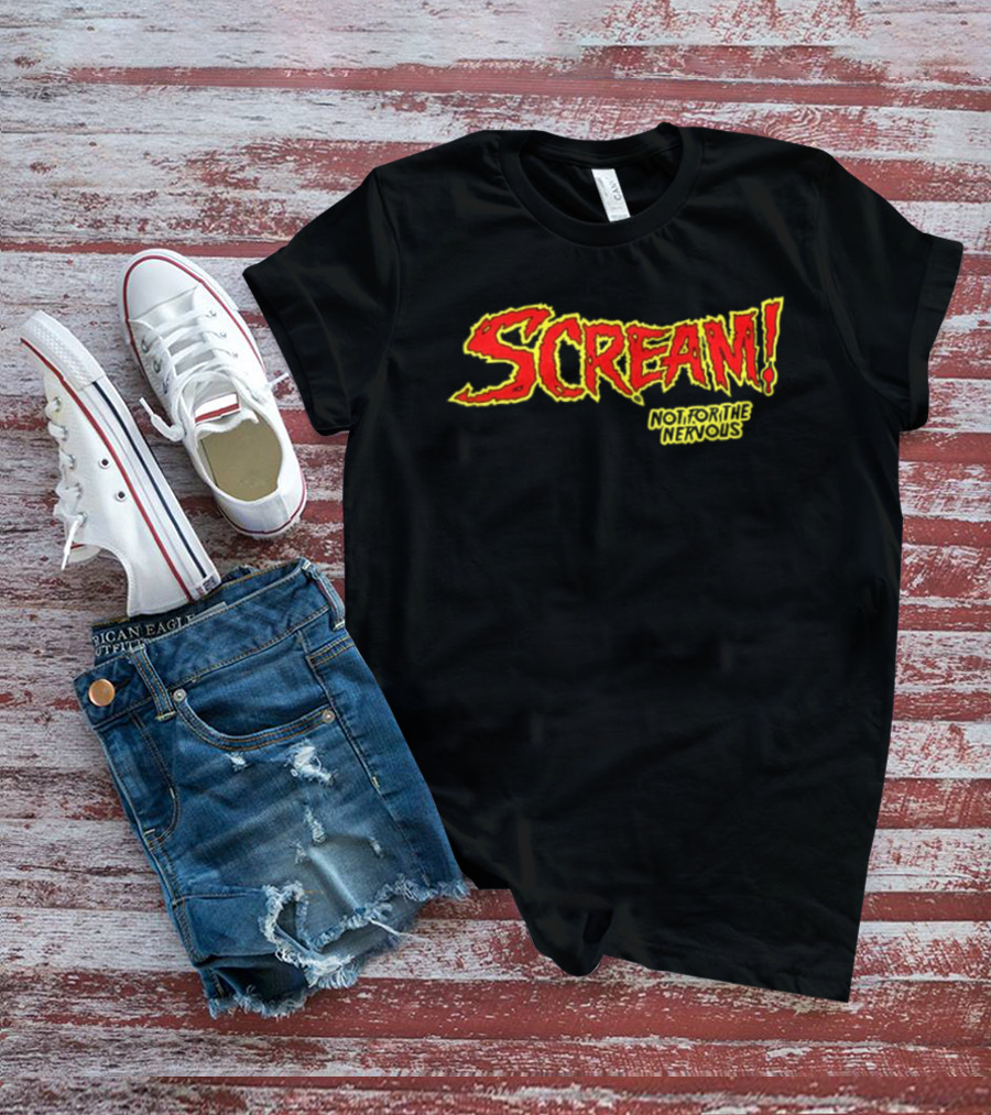 Scream Holiday Special Not For The Nervous Creepiest Special Ever Be Warned 2 Sided T-Shirt