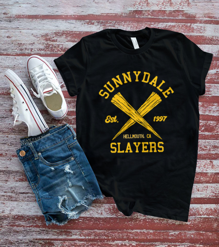 Sunnydale Slayers 1997 Hellmouth CA Est. Buffy Vampire T-Shirt