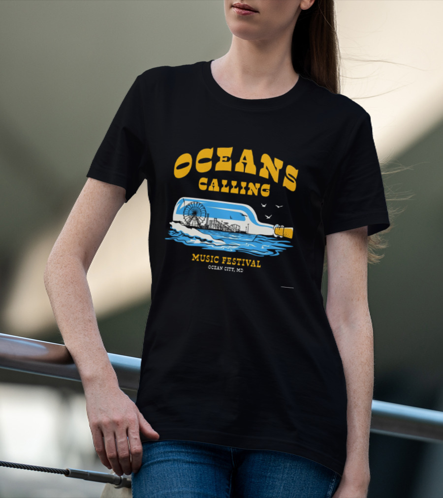 Ocean City MD Oceans Calling Music Festival 2026 Bottle Lineup T-Shirt