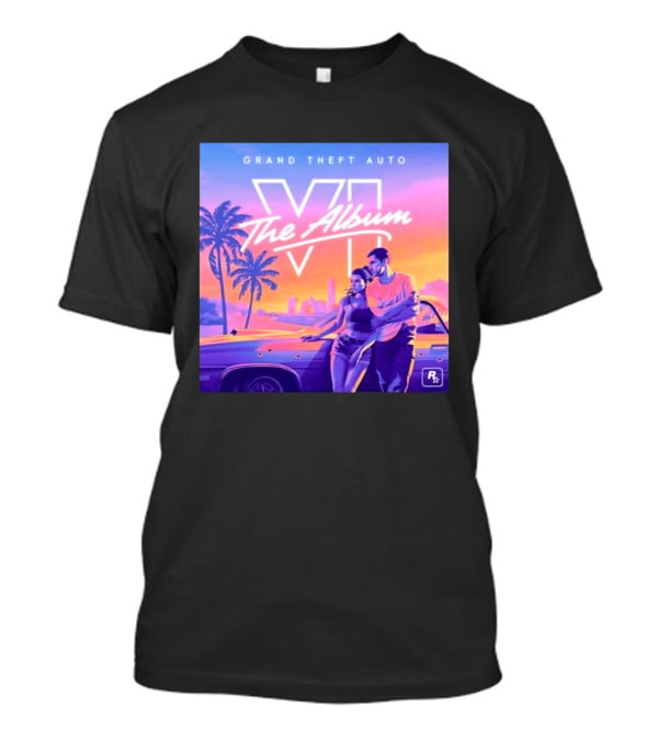 Grand Theft Auto VI The Album 2026 Retro Sunset Vibes T-Shirt