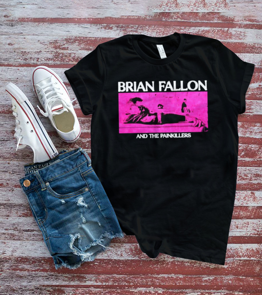Brian Fallon And The Painkillers Pink Concert Art Gaslight Anthem T-Shirt