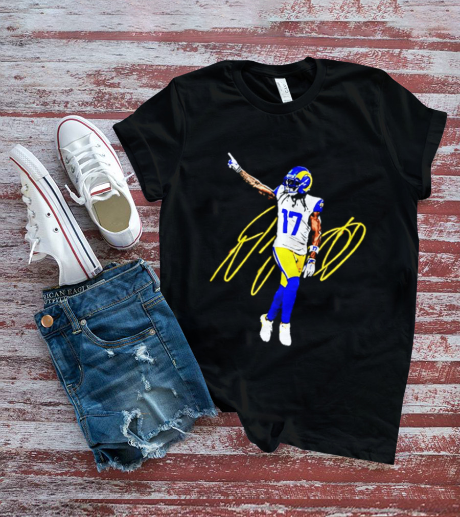 Davante Adams Number 17 Los Angeles Rams NFL Player T-Shirt