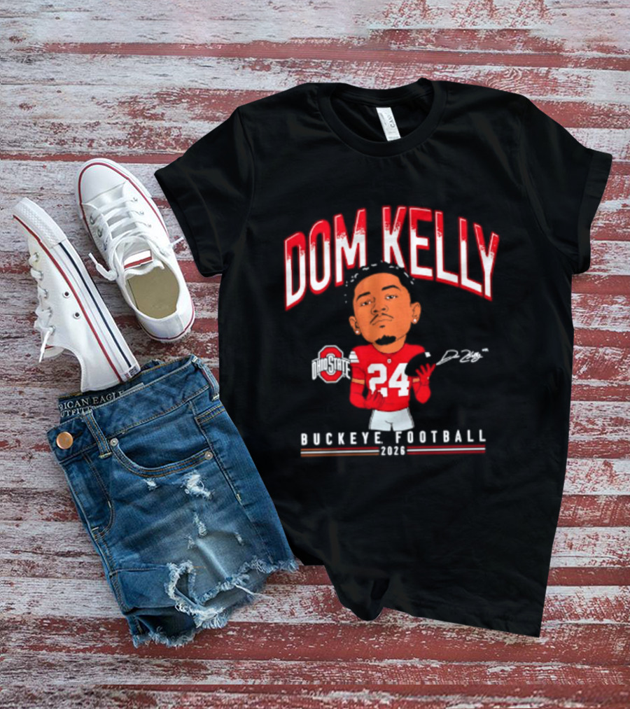 Dom Kelly Ohio State Buckeye Football Caricature 2026 T-Shirt