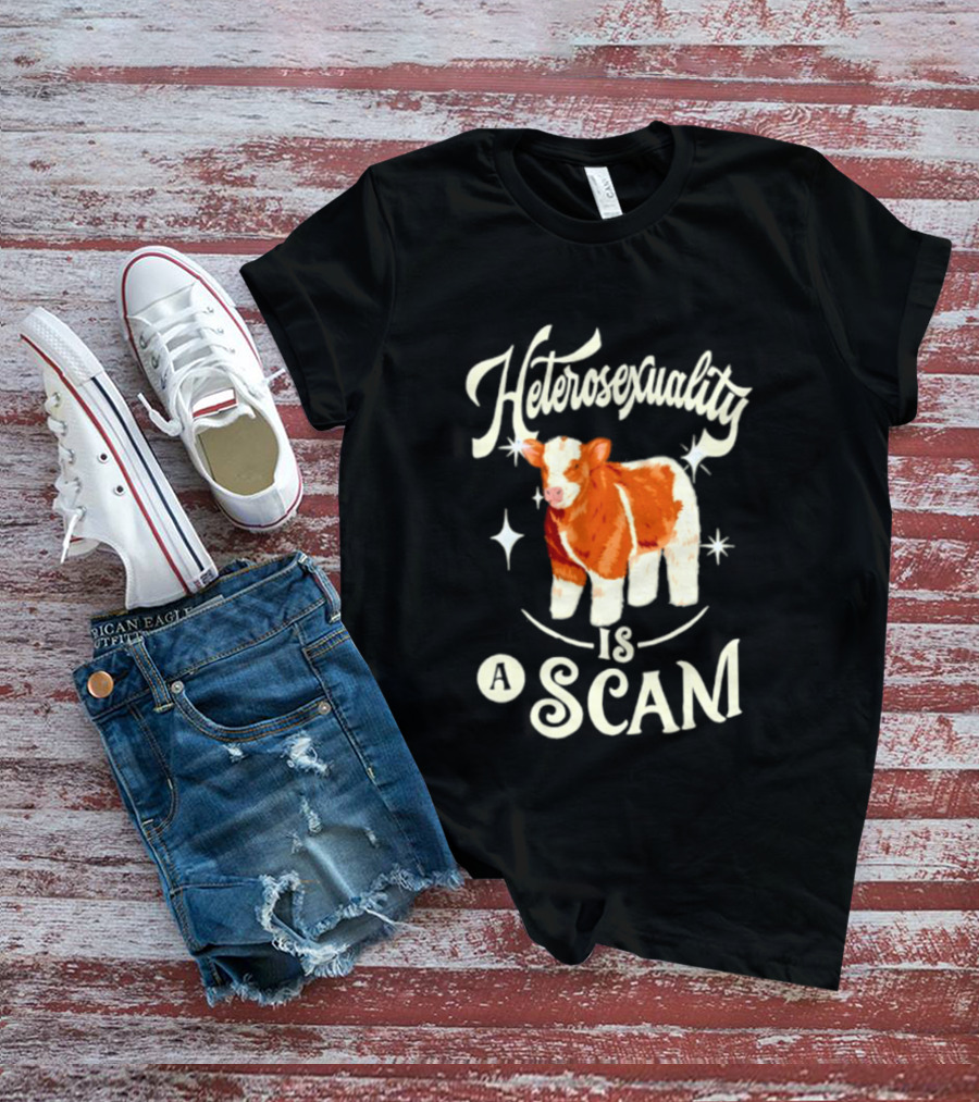 Heterosexuality Is A Scam Cow LGBTQ T-Shirt