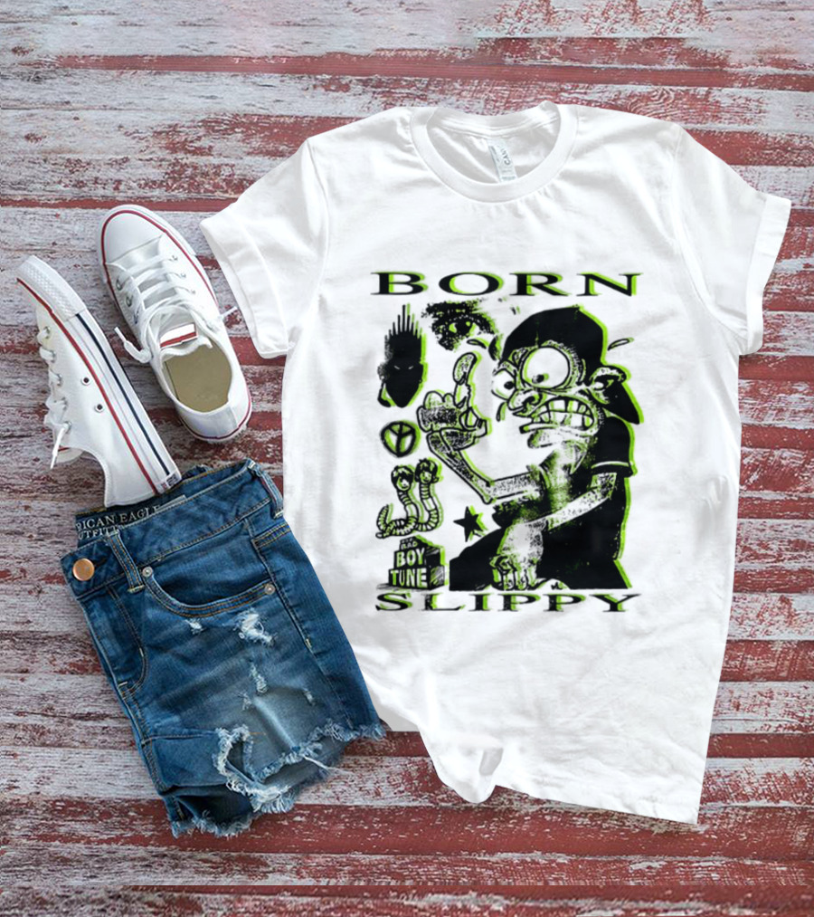 Born Slippy Bad Boy Tune Get Wet Like An Angel Two Sided T-Shirt