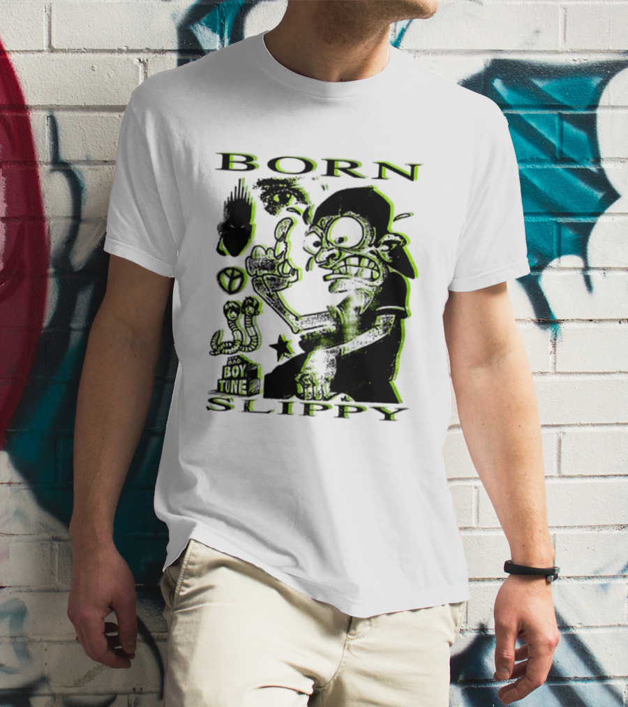 Born Slippy Bad Boy Tune Get Wet Like An Angel Two Sided T-Shirt
