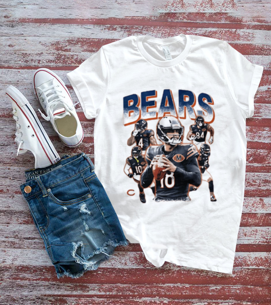 BEARS Chicago 2026 Football Team Collage T-Shirt