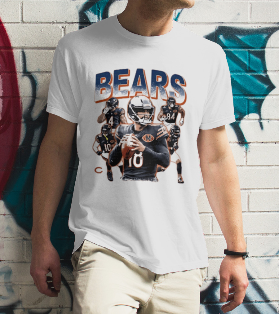 BEARS Chicago 2026 Football Team Collage T-Shirt