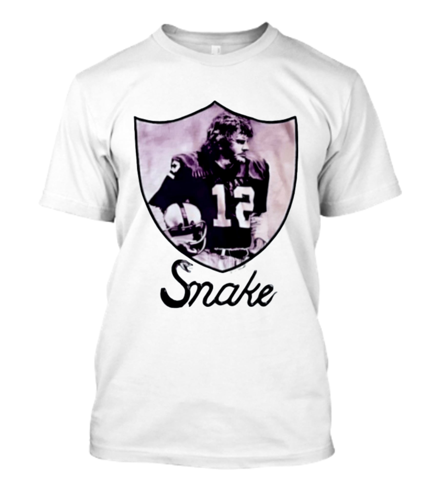 Ken Stabler Snake 12 Oakland Raiders T-Shirt