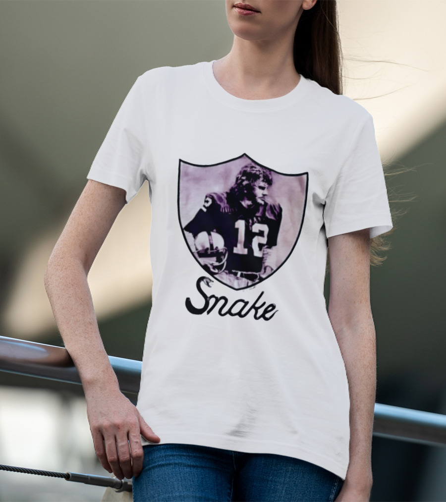 Ken Stabler Snake 12 Oakland Raiders T-Shirt