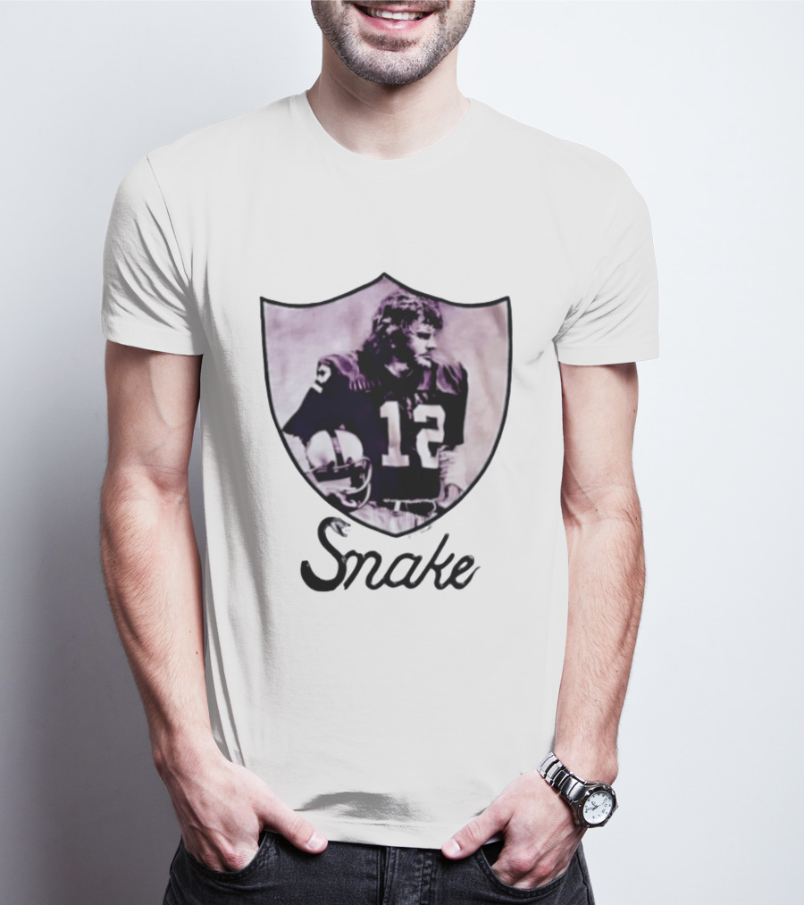Ken Stabler Snake 12 Oakland Raiders T-Shirt