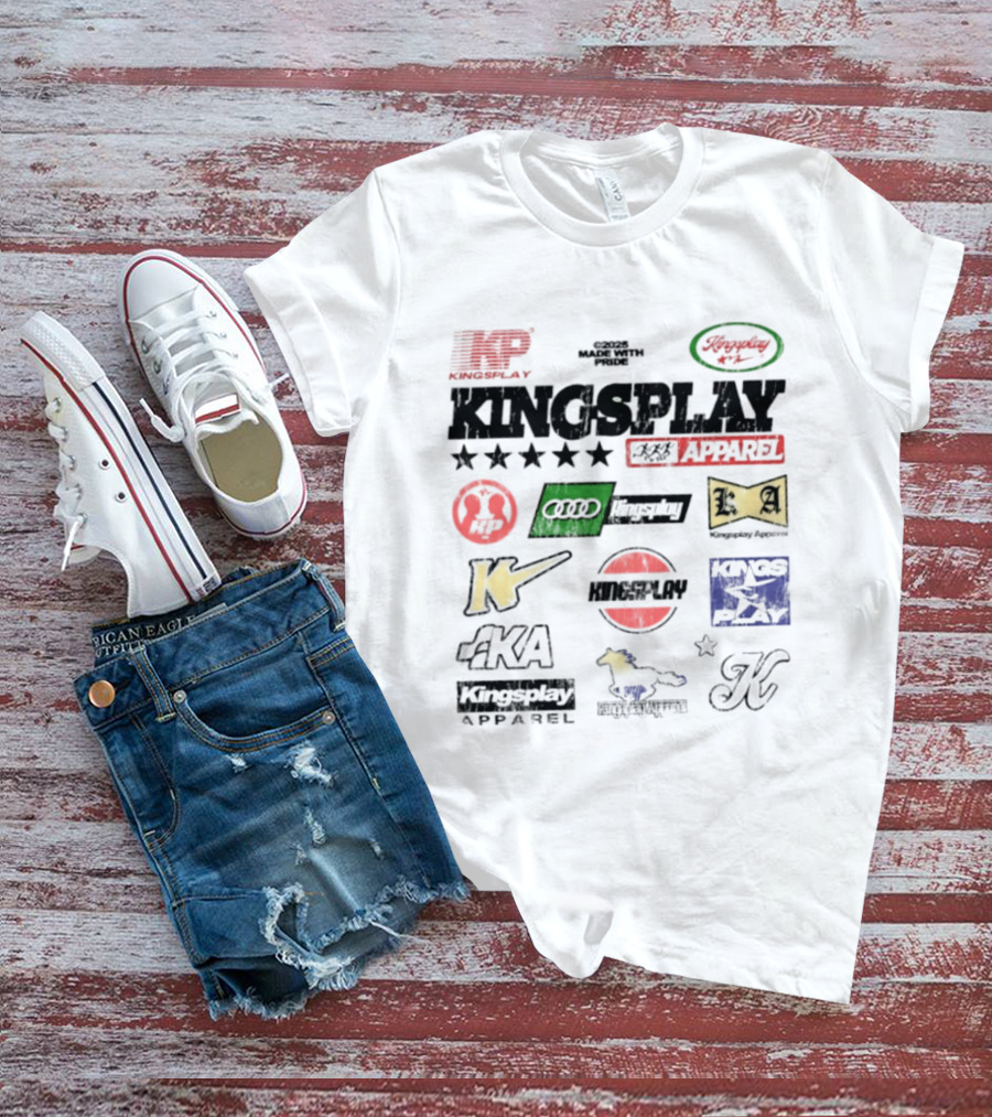 Kingsplay Vintage Style Apparel Collection Logo And Icon Mashup T-Shirt