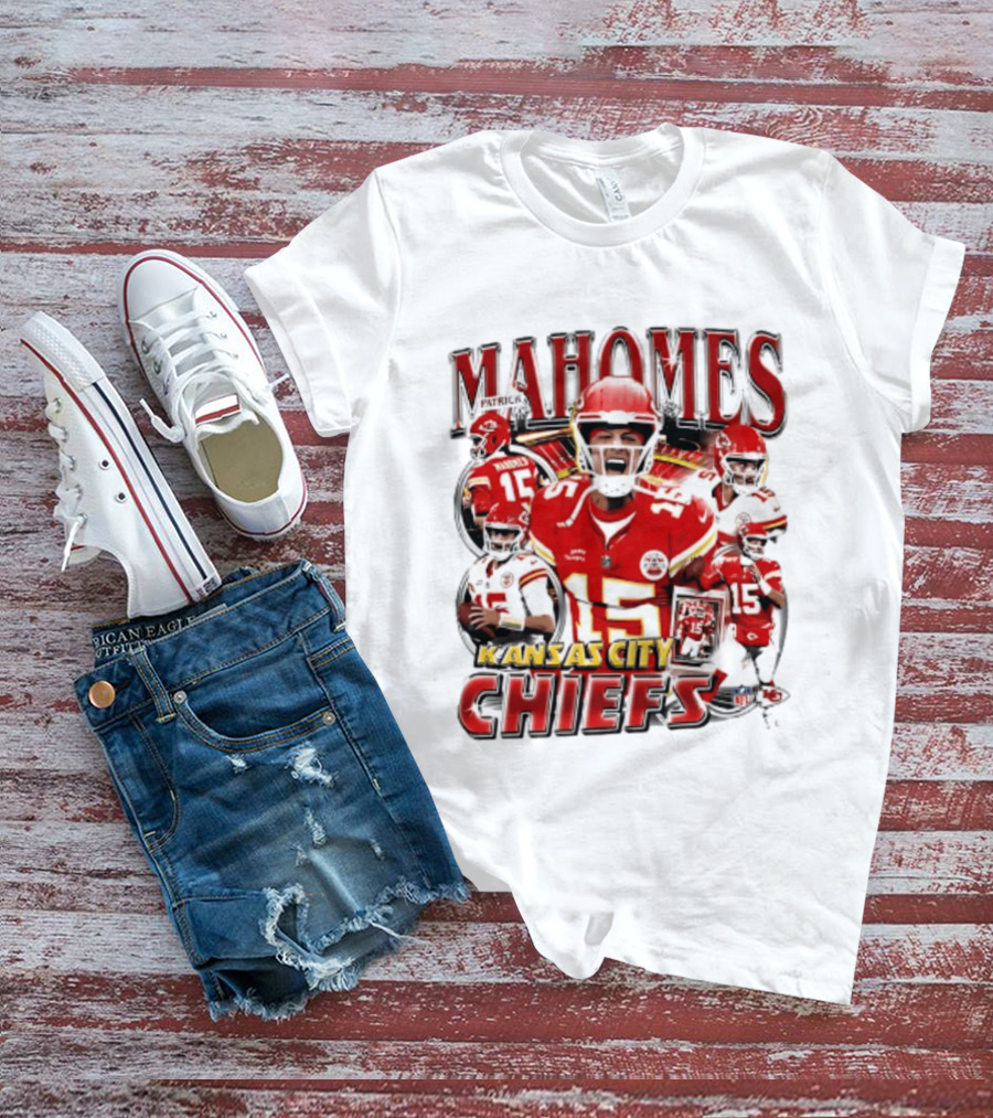 Patrick Mahomes Kansas City Chiefs NFL Player Collage 2026 T-Shirt