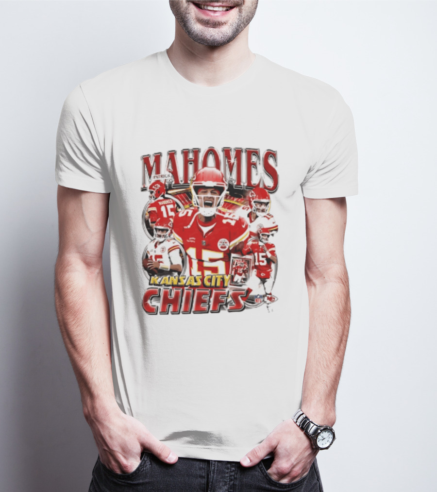 Patrick Mahomes Kansas City Chiefs NFL Player Collage 2026 T-Shirt