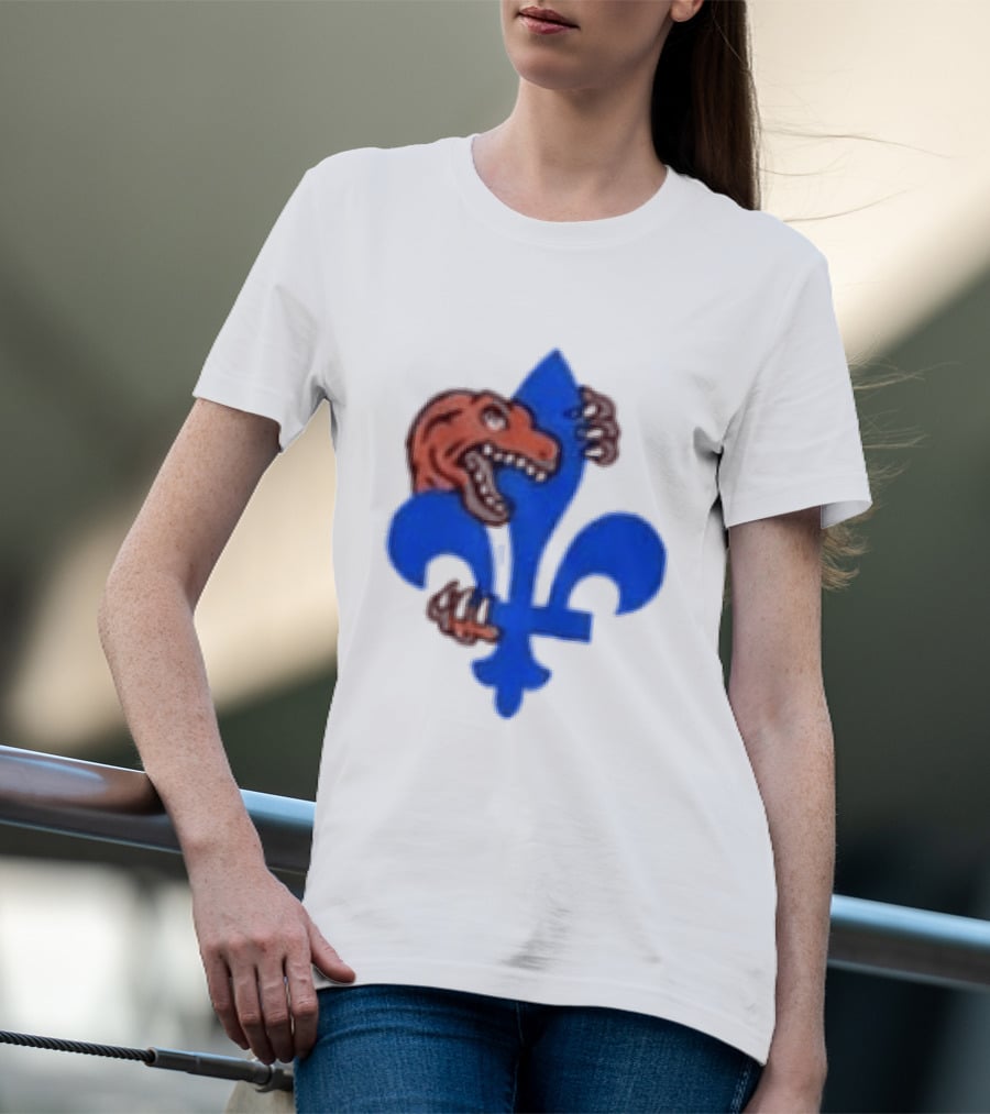 2026 Raptors Quebec Canada Games Fleur De Lis And Dinosaur T-Shirt