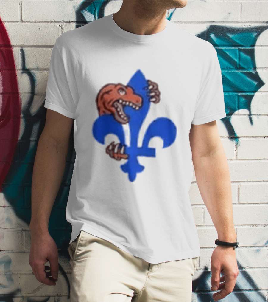 2026 Raptors Quebec Canada Games Fleur De Lis And Dinosaur T-Shirt
