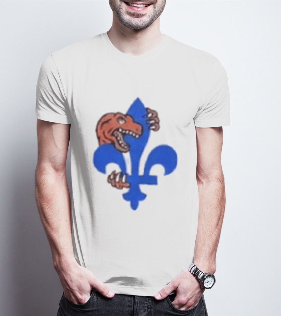 2026 Raptors Quebec Canada Games Fleur De Lis And Dinosaur T-Shirt