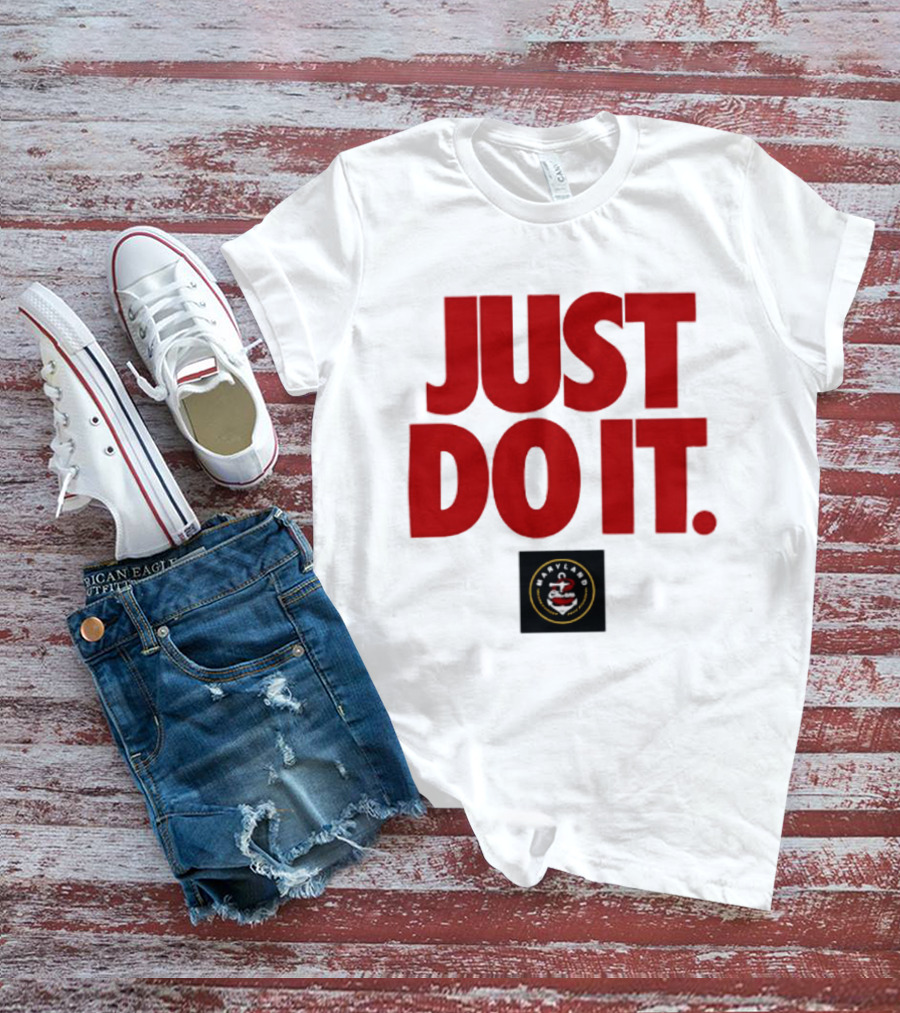 Maryland Charm Just Do It Red Text Black Circle T-Shirt