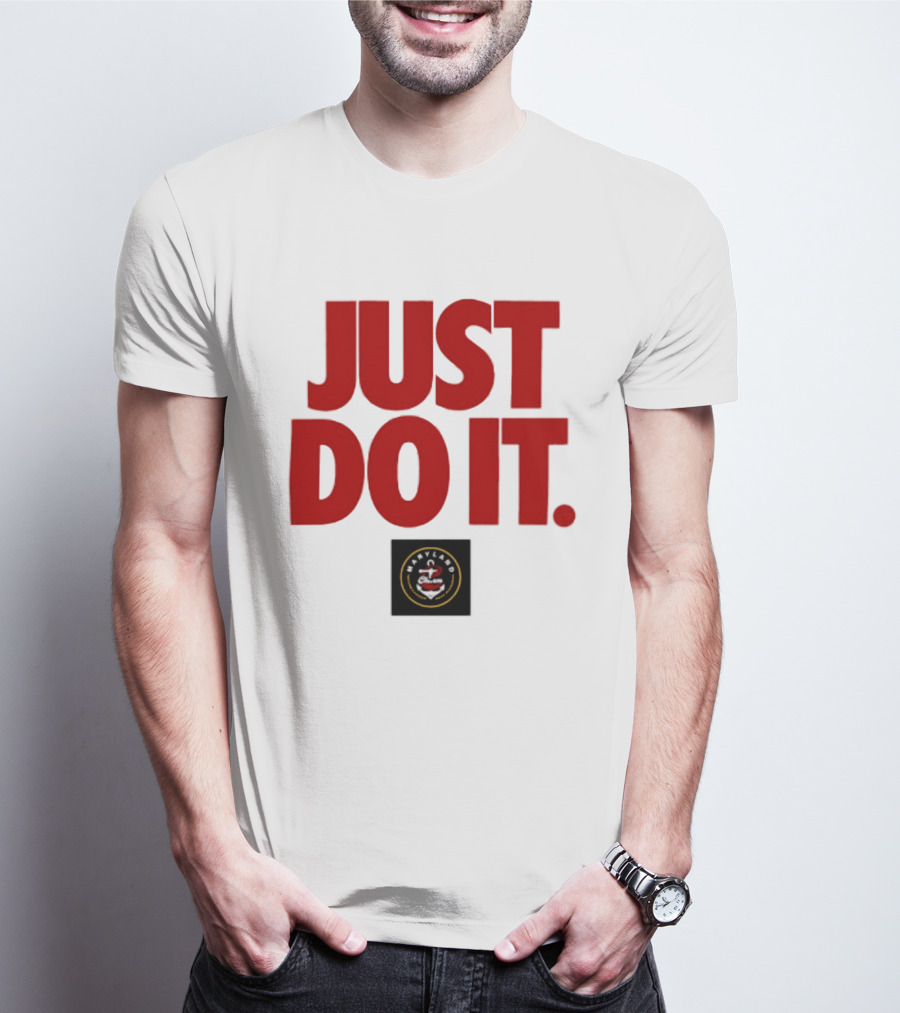Maryland Charm Just Do It Red Text Black Circle T-Shirt