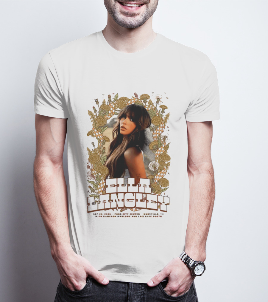 Ella Langley The Dandelion Tour 2026 Knoxville TN September 24 Event At Food City Center T-Shirt