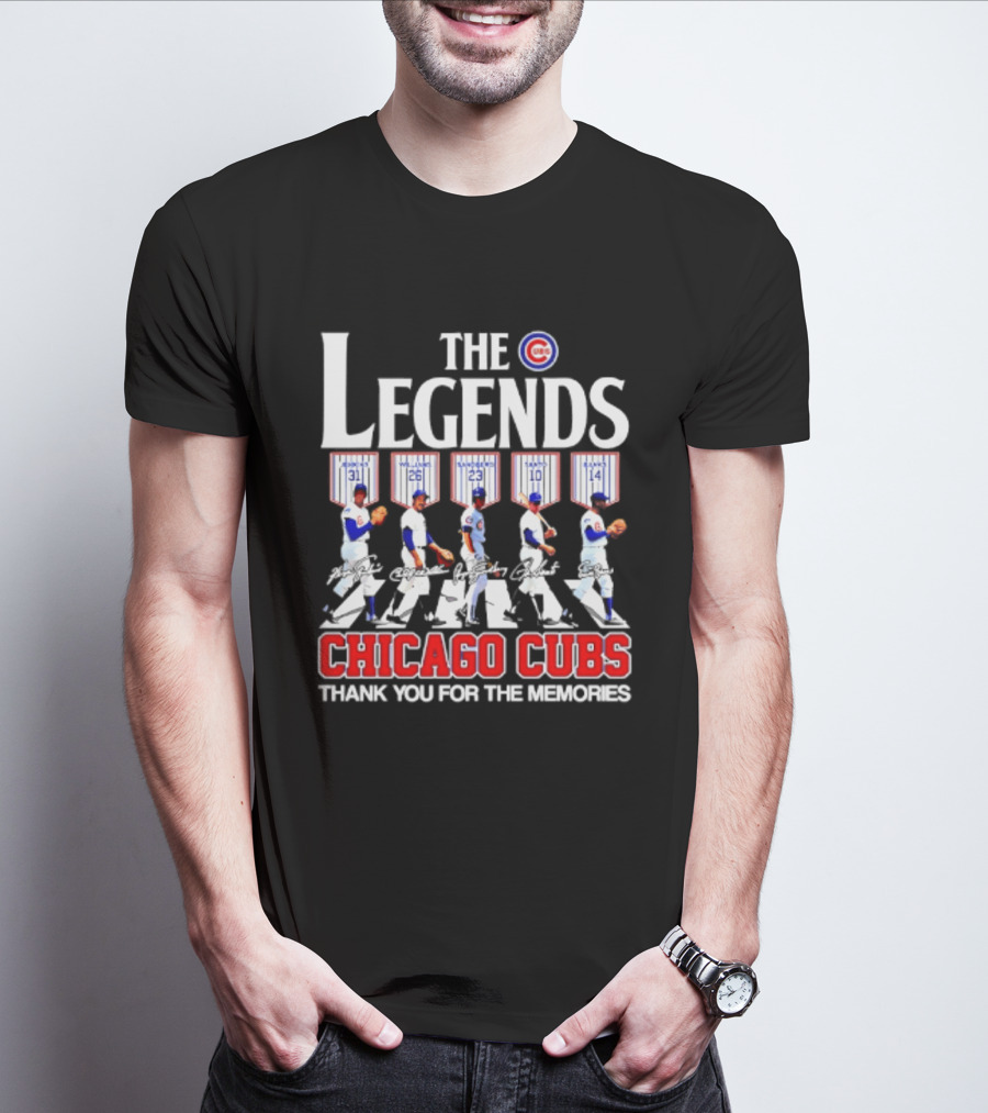 Chicago Cubs The Legends 31 23 10 14 Thank You For The Memories T-Shirt