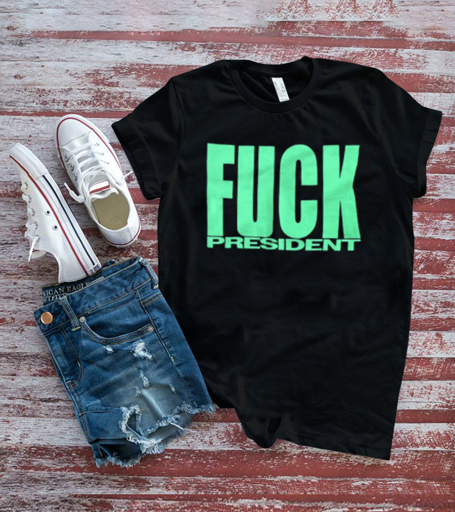 Fuck President Twitching Tongues Louder Than President 2 Sided T-Shirt