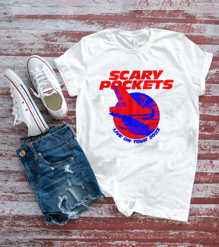 Scary Pockets Live On Tour 2023 Bold Red Airplane T-Shirt