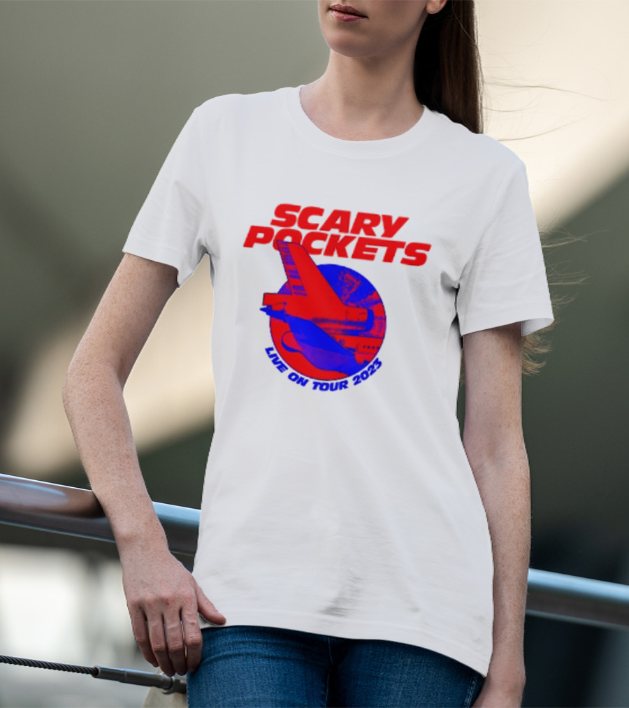 Scary Pockets Live On Tour 2023 Bold Red Airplane T-Shirt