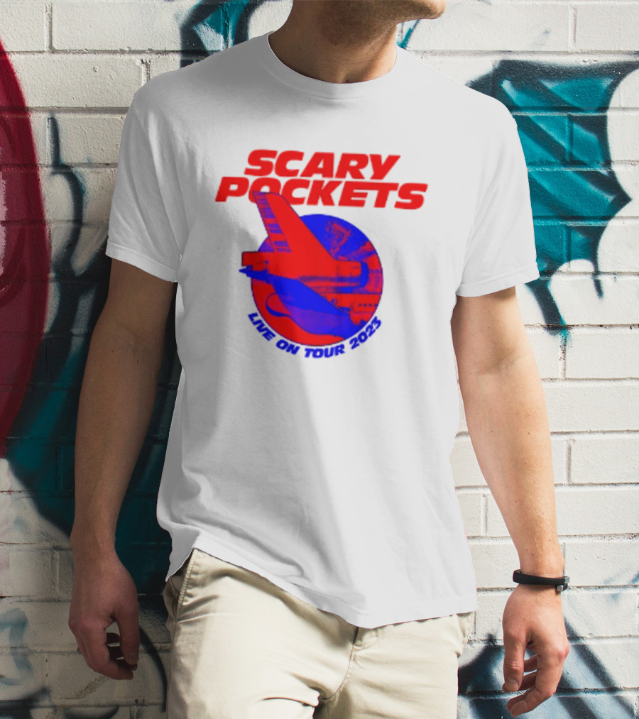 Scary Pockets Live On Tour 2023 Bold Red Airplane T-Shirt