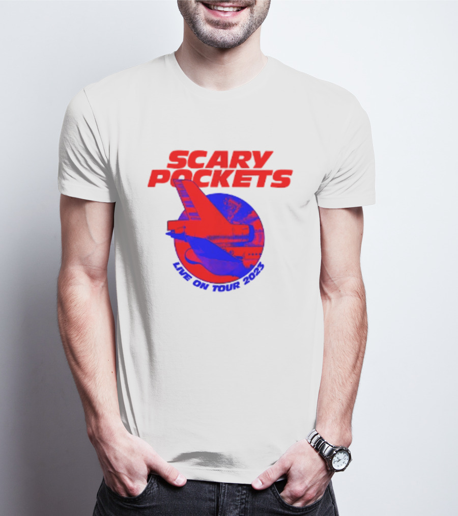 Scary Pockets Live On Tour 2023 Bold Red Airplane T-Shirt