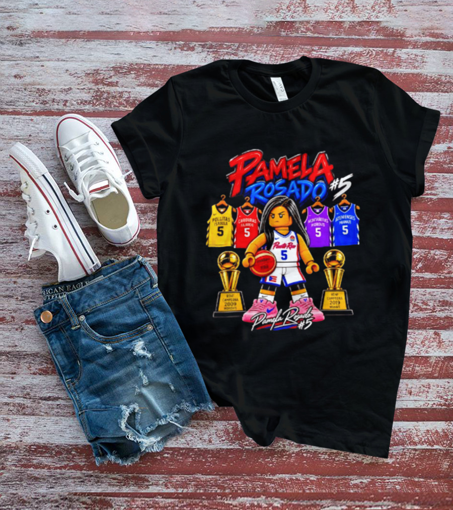 Pamela Rosado #5 Puerto Rico Champion Legacy Basketball Jerseys And Trophies T-Shirt