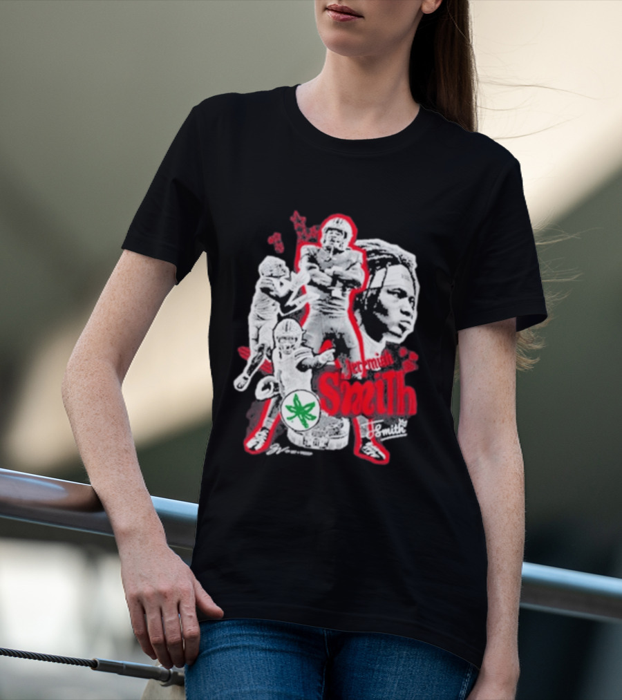 Jeremiah Smith Ohio State Buckeyes Football Collage T-Shirt