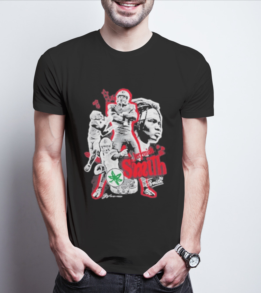 Jeremiah Smith Ohio State Buckeyes Football Collage T-Shirt